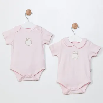 Funna Kūdikiams medvilnės kūdikių kūno drabužius trumpomis rankovėmis kūdikiams laimingas kūdikis berniukas baby girl drabužiai