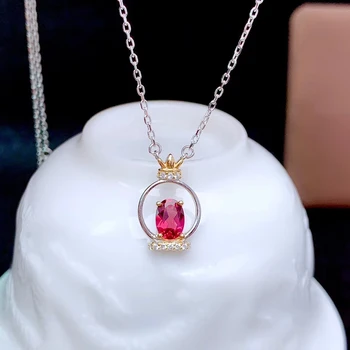 sosto stiliaus gamtinis granatas pakabukas iš karoliai moterų papuošalai gamtos perlas dovana nekilnojamojo 925 sidabro birthstone meilės dovana