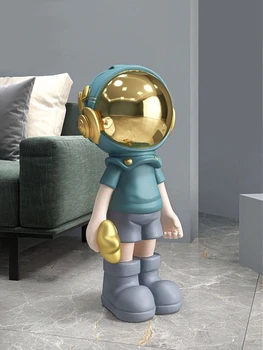 Namų Dekoro Statula Kūrybos Astronautas FRP Sculptur Light Luxury Living Room Namų Dekoro Priedai Didelio Iškrovimo Papuošalai