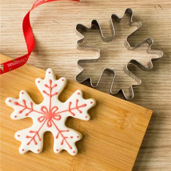 Kalėdų Snaigės Sausainių Tešlos Cookie Cutter Nerūdijančio Plieno Torto Formos Tortas Dekoro Pelėsių Įrankis