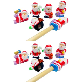 12 Plastikinių Santa Claus Pieštuku Viršuje E1725GT Taurės Pyragas Kalėdų X'mas Žaislai Vaikams Gimtadienio Naudai Pinata Pagalvių Užpildas Didmeniniams