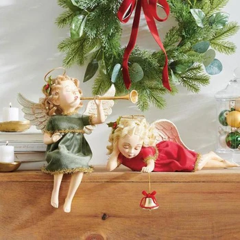 Kalėdų Angelas Figūrėlės Pasakų Sodo Miniatiūros Dervos Papuošalai Fairy Elf Mergina Statula Namų Dekoro Kambario Dekoracija Gimtadienio Dovana