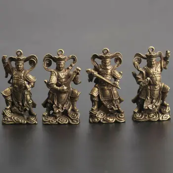 Kinijos Kolekcija Azijos Bronzos Keturi Dangaus Karalių Išskirtinį Raktų Pakabukas sagtis