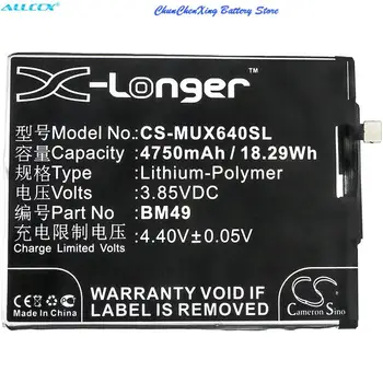 Cameron Kinijos 4750mAh Baterija BM49 už Xiaomi 2016001, 2016002, 2016007, Vandenilio, Max, Mi Max Dual SIM, Mi Max Dual SIM TD-LTE
