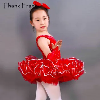 Vienos Pečių China Baleto Tutu Suknelė Mergaitėms Moteris Žavinga Lankas Trumpas Vasaros Suknelės Vaikams, Suaugusiems Seksualus Raudonas Kostiumas C456