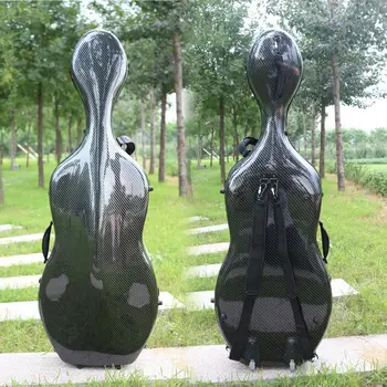Yinfente Juoda Advanced 3/4 4/4 Cello Atveju Anglies pluošto medžiaga stiprus/šviesos 3.6 kg