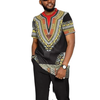 2 vnt mados nustatyti mens afrikos drabužių kanga suknelės, drabužiai afrikos atsitiktinis skraiste africaine dashiki tracksuit 2022