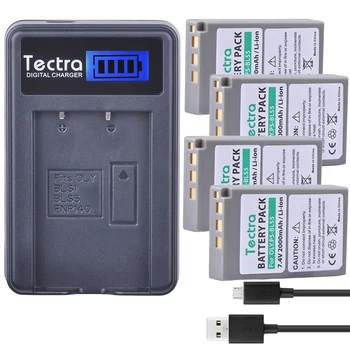 Tectra 4pcs PS-BLS5 BLS-50 PS BLS5 BLS50 Li-ion Baterija+LCD USB Kroviklis skirtas Olympus PEN E-PL2, E-PL5 ir E-PL6 E-PL7 E-PM2 OM-D E-M10