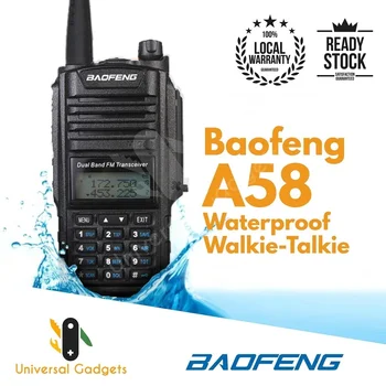 Baofeng tri band walkie talkie BF-A58 136-174/200-260/400-520MHz nešiojamų FM Du būdu radijo ausinės IP 67 Vandeniui