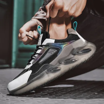 Naujas Vyrų Sneaker Patogūs Megztiniai Vaikščiojimo Batai Veikia Kvėpuojantis Mados Instruktorių Anti-Slip Amortizatoriumi Mens Laisvalaikio Bateliai
