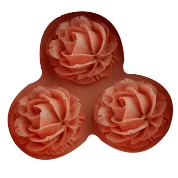Gėlės Silikono Formos 3D Rose Formos Šabloną Už Muilą, Saldainiai, Šokoladas, Ledai, tortas dekoravimo priemonės F0642