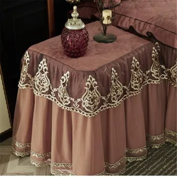 Euro stilius 50x60cm nėrinių staltiesė viskas įskaičiuota thickend lentelė padengti karšto pardavimo naktiniai dekoratyvinis stalo dulkių padengti įvairių spalvų