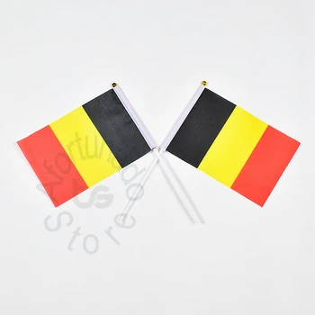 Belgija vėliavos Banner 14*21cm vertus garbanojimo Nacionalinės vėliavos Namų Puošybai vėliavos banner