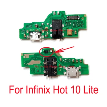 10 VNT. Aukštos Kokybės Su IC USB Įkrovimo Dokas Uosto Valdybos Flex Kabelis Infinix Karšto 10 Lite Įkroviklis Valdybos Power Flex Kabelis