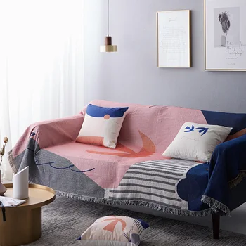 Šiaurės geometrinis sofos antklodė paprastas kilimas gobeleno sofa rankšluostį megzti antklodė lovatiesė namų tekstilė namų dekoro