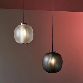 Paprastas Stiklas žibinto Šviesą juoda balta kabo lempa E27 Naujo Dizaino vidaus LED Namų Dekoro restoranas kambarį Palėpėje lempos