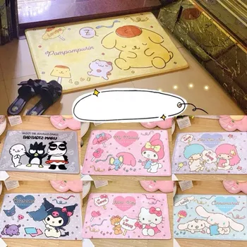 Mielas Sanrio Hello Kitty Mano Melodija Kuromi Cinnamoroll Littletwinstars Animacinių Filmų Namų Vonios, Virtuvė, Kilimų Pėdos Padas Neslidus Kilimėlis