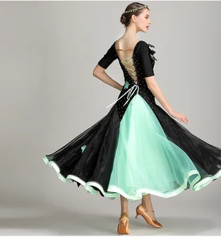 nauja juoda flamenko suknelė ispanų šokio kostiumų sportinių šokių konkursas suknelės sportinių šokių suknelės valsas tango dancewear