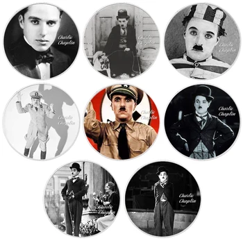 Meno Ornamentais 8 Vnt Charlie Chaplin Skiedra, Padengtą Metalo Monetų Namų Dekoro Kolekcija Verslo Iššūkis Monetos, Meno, Amatų