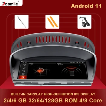 8 Core 128GB Android 11 Automobilio Radijo BMW Serija 5/3 E60 E61 E62 E63 E90 E91 CIC BMK Multimedijos Grotuvas GPS Navigaciją Galvos Vienetas