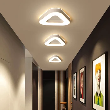 Šiuolaikinių LED Lubų Lempa Praėjimo Koridorius, Miegamasis, Juodos arba Baltos spalvos Kvadratą/Apvalus/Trikampio Paviršiaus Sumontuoti Lubų Apšvietimo Šviestuvas