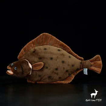 Mielas plekšnė lėlės Atlanto lašišos modeliavimas gyvūnų pliušinis žaislas