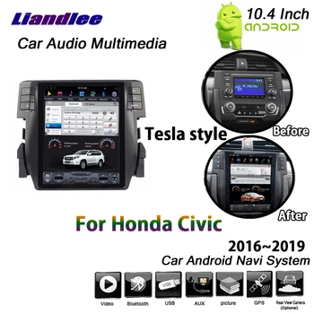 10.4 Colių Honda Civic 2016-2019 Android 6.0 Multimedia Player Automobilių Tesla Ekrano Carplay Wifi GPS Navigacijos