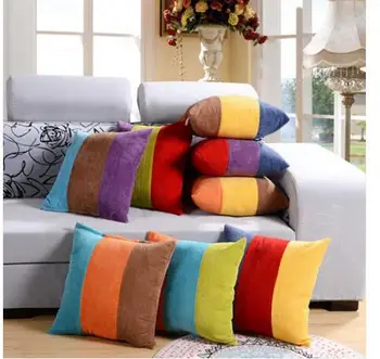 spalvinga dryžuotas pagalvėlė padengti pagalvės užvalkalą namų dekoro velvetas pagalvėlė padengti pagalvės užvalkalą namų dekoro