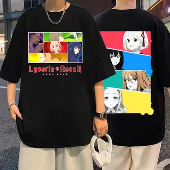 Anime Vyrų, Moterų Atsitiktinis Marškinėlius Moteris marškinėliai Manga Lycoris Atatranka Chisato Nishikigi Takina Inoue Atspausdinta Marškinėliai Vyras Streetwear