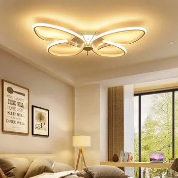 Modernios LED lempos pritemdomi LED lubų šviestuvas miegamojo, virtuvės, apšvietimo drugelio formos vaikų kambario apdaila, lubų lempa