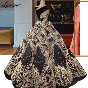 Couture Blizgučiai Vakarinę Suknelę Prabanga Prom Dresses Stebėjimo Ilgai Įžymybė Šalis Suknelė Abendkleider Dubajus Caftans Arabų Chalatai
