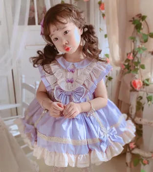 Baby girl Boutique suknelė ispanų vaikų Princesė Lolita Baby Girl Dress birthday party dress baby girl apranga kostiumas