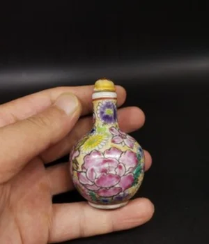 Kinų Porceliano Penkių Spalvų Gėlės, Augalai Butelis Moliūgas Uosti Butelis