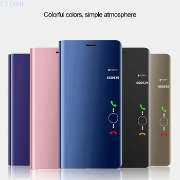Smart Veidrodis, Flip Case For Samsung Galaxy Note 10 9 8 S8 S9 S10 Plius S7 A9 A7 A8 2018 M10 A20E A10 A20 A30 A50 A60 A80 A70 Dangtis