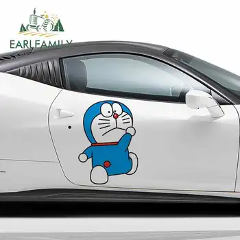 EARLFAMILY 43cm x 30.8 cm Doraemon Saulės Decal Vandeniui Automobilių Lipdukai, Vinilo Medžiagos, Motociklas, Skirtas JDM SEDANAS RV