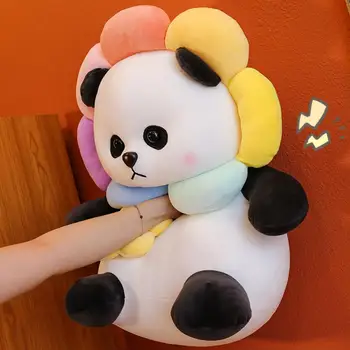 Išskirtinį PP Medvilnės Mini Krepšys Pliušinis Panda Įdaryti Lėlės Kūdikių Raminamasis Žaislas Kalėdų Dovana Animacinių filmų Gyvūnų Lėlės Panda Pliušinis Žaislas