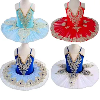 Naujas Stilius Baleto Šokių Suknelė Vaikų Baleto Leotard TUTU Sijonas Baltoji Gulbė Etapo Rezultatus Kostiumai