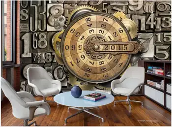 tapetų 3 d namų dekoro užsakymą freska ant sienos Retro metalo abėcėlė įrankių juostoje, KTV foto tapetai kambarį