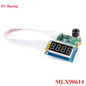 MLX90614 Ne-susisiekite su Infraraudonųjų spindulių IR Temperatūros Jutiklio Modulis, Skaitmeninis Displėjus, Įsigijimo MLX90614-ESF-BCC 5V USB TTL Serijos