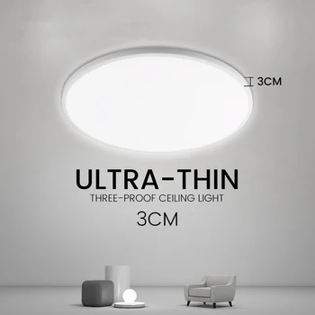 3CM Ultra-plonas LED Lubų šviestuvas Už Kambarį 220V 20W 36W LED Natūralios Baltos Šviesos Šiuolaikinės Paprasta Šviesa Miegamasis