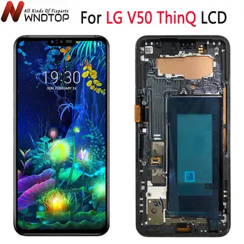 Išbandyta LG V50 ThinQ LCD Ekranas Jutiklinis Ekranas skaitmeninis keitiklis komplektuojami Su Rėmo Pakeitimo 6.5
