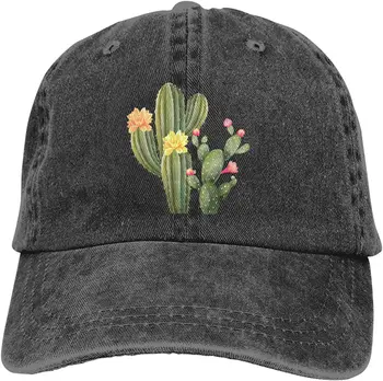 2021 m. Vasarą naujų geriausia Pardavimo Juokinga Kaktusų Žiedų Beisbolo kepuraitę Reguliuojamas Tėtis Skrybėlę Nuplauti Džinsinio audinio Kepurė, Moterims, Vyrams