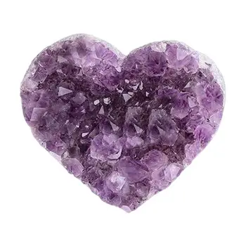 Natūralus Ametistas Širdies Formos Kvarco Kristalų Gijimas Akmens, Namų Puošybai Ornamentu Surinkimo Violetinė