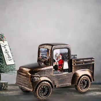 Santa Claus Senovinių Sunkvežimių Apšviesta Sunkvežimių, Traktorių Kalėdų Dovana Vaikams Retro Sunkvežimis Su Šviesos Dekoro Kalėdų Decoratio