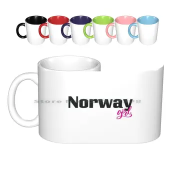 Norvegija Mergina Norvegų Keramikos Puodelius Kavos Puodeliai Pieno, Arbatos Puodelis Norvegija Norvegija Europoje Norvegija Pasididžiavimas Norvegijos Norvegija Didžiuojasi, Norvegų