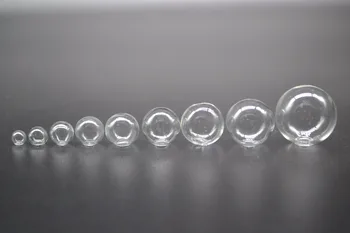 50pcs sumaišykite 6/8/10/12/14/16/18/20/25mm Mini Lemputę Pasaulyje Stiklo burbulas apvalus kamuolys, su skyle 