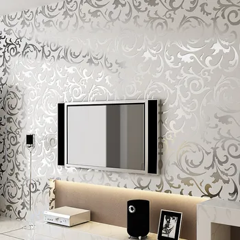 beibehang Aplinkos neaustinių tapetai Europos sidabro pilkos aukso gyvenamasis kambarys miegamasis fono sienos popieriaus papel de parede