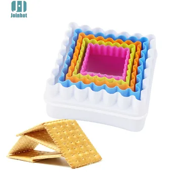 5vnt/set Kvadrato formos 3D plastiko tortas pelėsių duona/skrudinta duona/suši/ryžių formos cookie cutter
