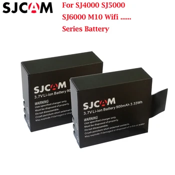 2x SJ4000 Baterijos Įkrovimo bateria 3.7 V 900mAh Baterijas SJCAM M10 SJ5000 Serija Veiksmų, Kamera, tinka EKEN 4K H8, H9